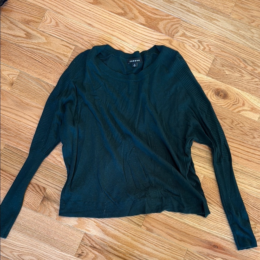Trouvé Dark Green Black Women's Top